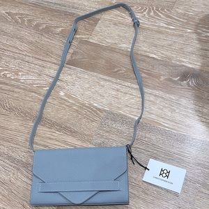 NWT Christopher Kon Crossbody Purse in Blue Grey